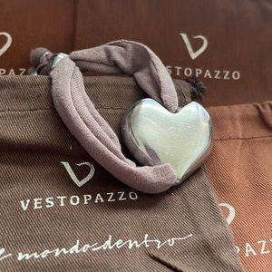 Vestopazzo Jersey Bracelet Heart - Beige